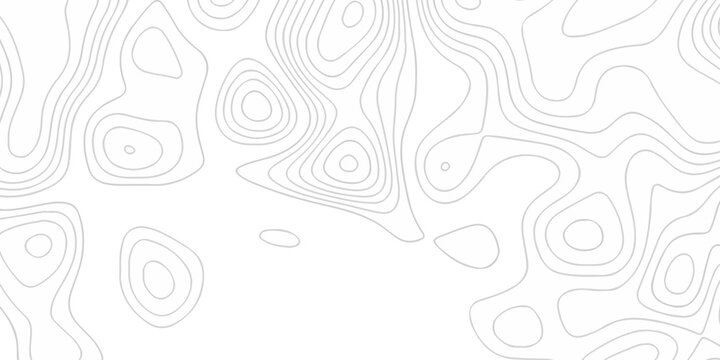 Topographic map background geographic line map with seamless ornament design. The black on white contours topography stylized height of the lines map.