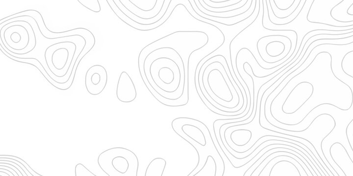 Topographic map background geographic line map with seamless ornament design. The black on white contours topography stylized height of the lines map.