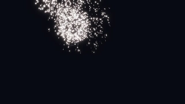 3d render firework A captivating display of fireworks exploding across a dark sky with vibrant colors and mesmerizing movement
