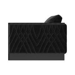Obraz premium Luxurious black velvet sofa with diamond tufting and modern design