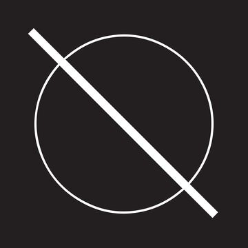 Empty set mathematical symbol graphic with mathematics geometry minimalist