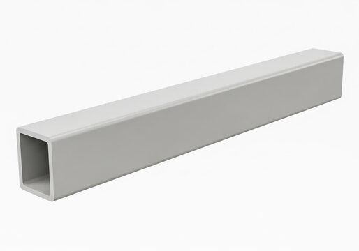 Grey metal square pipe tube profile for construction