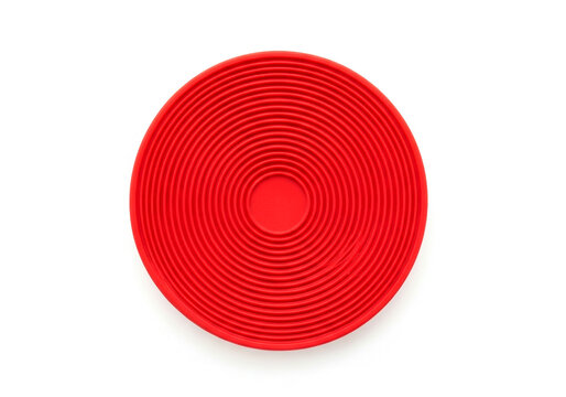Red circle with circular pattern lines