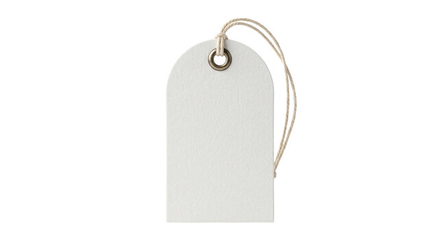 Blank hang tag mockup isolated PNG with Transparent Background
