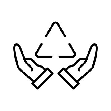 Recycling Hands Care Icon