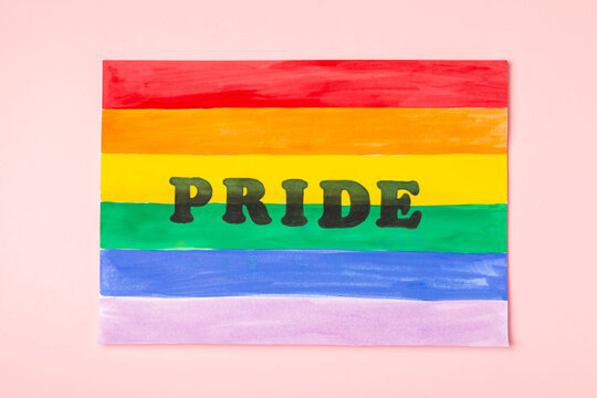 LGBT flag on a bright colored background. Gay pride. Rainbow flag symbol of love or LGBT pride concept. pride month. Celebrate pride festival, liberty right, freedom, proud to be equal and legal marri
