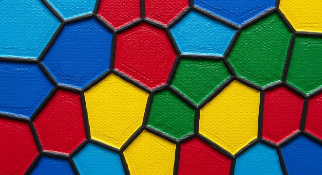 Vibrant Multicolored Geometric Mosaic Pattern Background.
