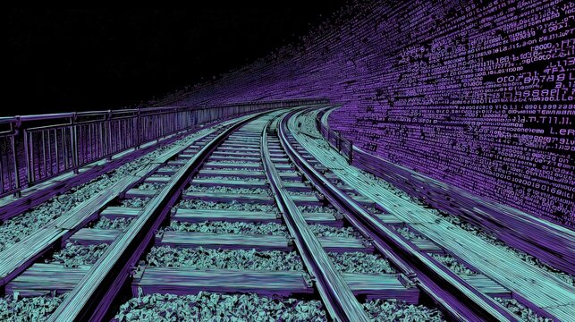 Train tracks digital code network