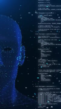 Futuristic AI brain tech logo reveal animation