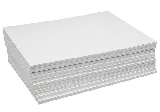 Stack of clean white printer paper sheets