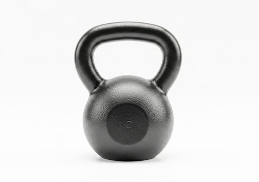 Black heavy iron kettlebell for strength and fitness training