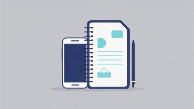 minimalist smartphone app interface animation sequence