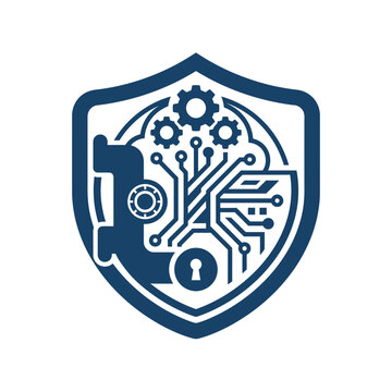 A blue shield icon representing digital security and data protection