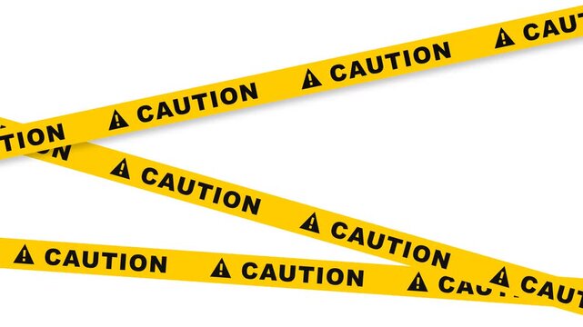 Caution Tape Parallax Background - Warning Stripes Motion Loop, 4K