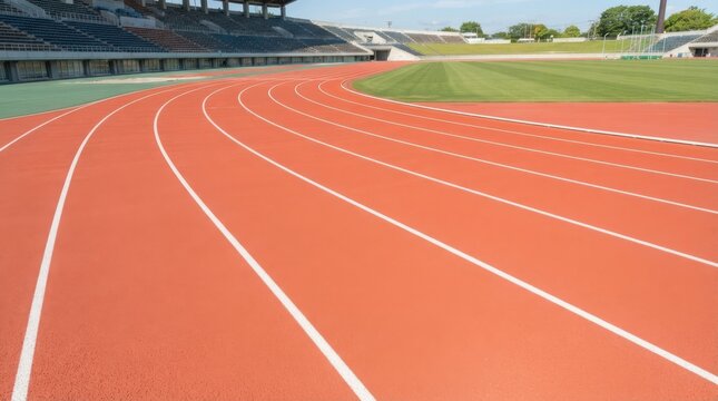 Running track at a stadium