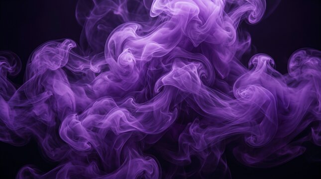 Purple smoke on black background