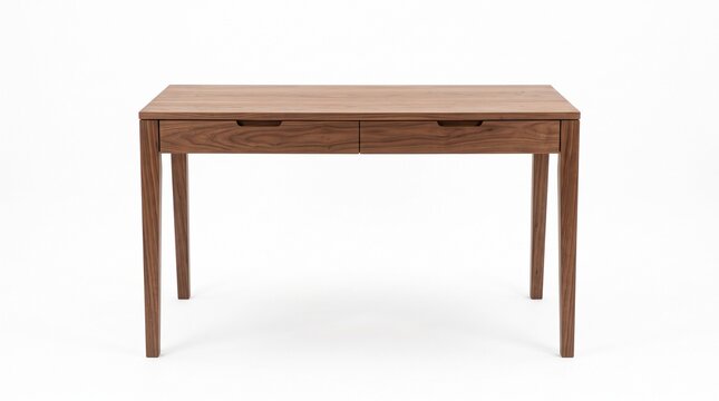 Rustic Wooden Console Table with Drawers Isolated on White Background &ndash; Modern Furniture