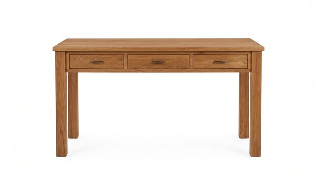 wooden table isolated on white