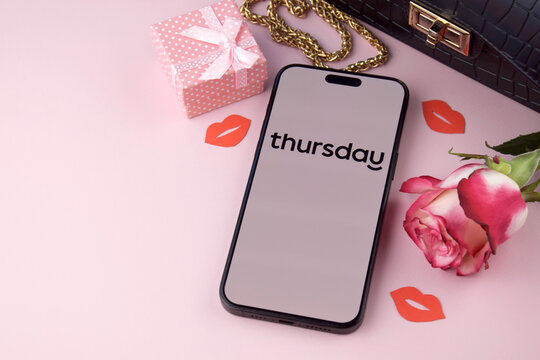 Thursday dating app on smartphone screen.