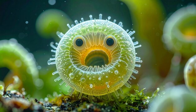 アメーバ状の微生物のイメージ画像