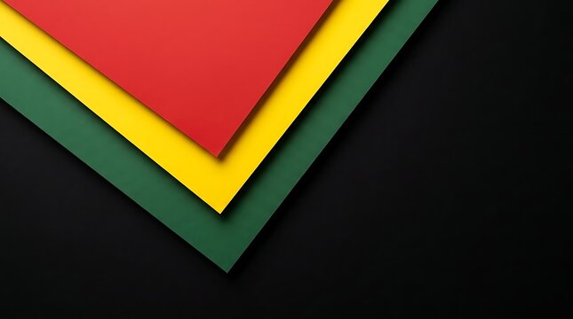 Abstract background featuring red yellow and green layers representing the colors of black history month celebration themes