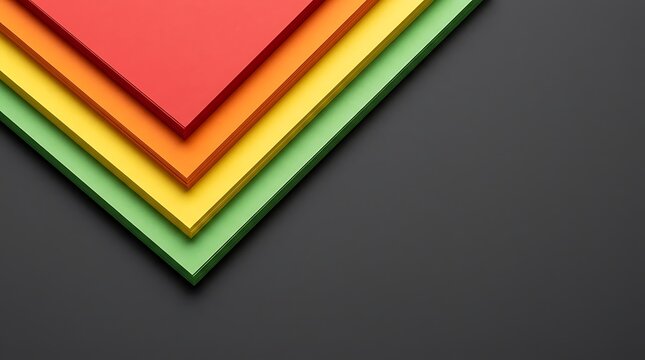 Abstract background with stacked colorful paper layers representing themes of diversity for black history month celebrations