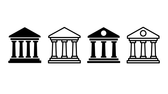  Bank temple icons 