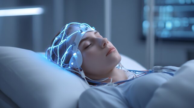 Snoring and sleep apnea health concept, male patient suffering from obstructive sleep apnea syndrome during night rest, breathing disorder, sleep disordered breathing, medical 3D illustration showing 