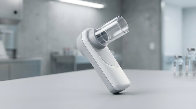 A professional medical instrument used for dermatological examination and skin analysis in a modern clinical healthcare setting