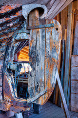 Rudder on old Wooden Boat © Arne Bramsen