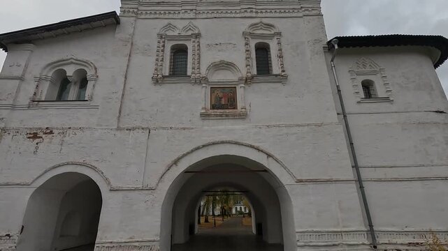 view of the Church of the Annunciation of the Blessed Virgin Mary in the Spaso-Evfimiev Monastery, courtyard