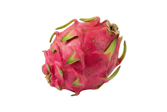 Small red dragon fruit on black background.