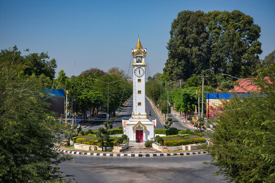 THAILAND MAHA SARAKHAM CITY CLOCK TOWER