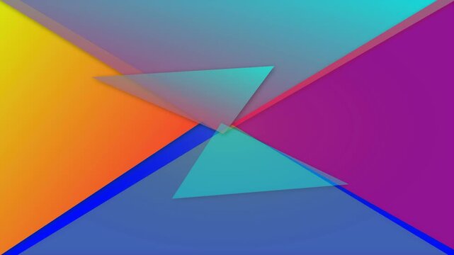 Abstract Geometric Background Animation with Dynamic Colorful Overlapping Triangles