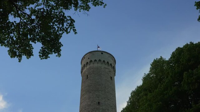 Pikk Hermann tower at Toompea Castle in Tallinn Old Town.