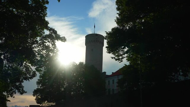 Pikk Hermann tower at Toompea Castle in Tallinn Old Town.
