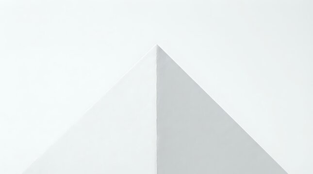 Minimalist geometric composition featuring two overlapping triangles in soft gray tones creating a modern, abstract design suitable for contemporary backgrounds and graphic projects.