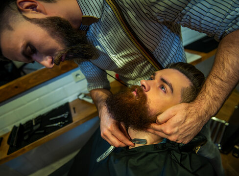 Traditional Razor Shaving.