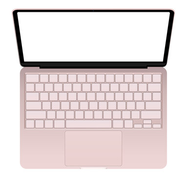Pink laptop screen overlay mockup