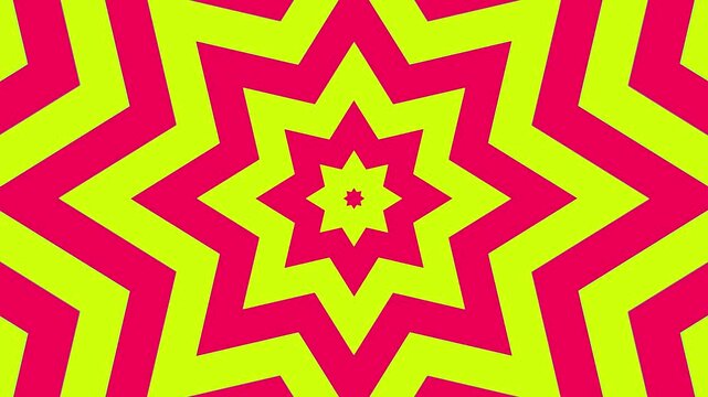 Geometric fractal starburst pattern animation loop