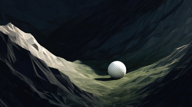 Golf ball landscape polygonal terrain