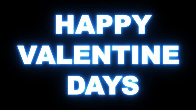 Glowing neon line Happy valentines day hearts animation Suitable for valentines day celebration. happy valentines day text icon animation Two love hearts concepts. Valentine's Day indicate