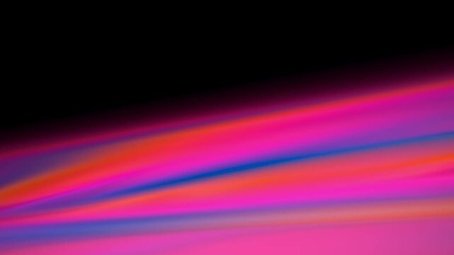 Luminous pink and purple light streaks sweep diagonally across a dark backdrop in a fluid 3D animation visualising emotional shifts and mood transitions