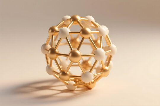 3d sphere made of connected nodes isometric view camera at 45 degrees