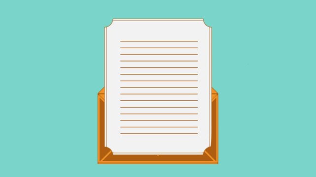 Animated Envelope Opening with Lined Letter Motion Graphic