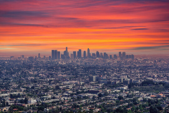 Sunset in Los Angeles from the Griffith Observatory
