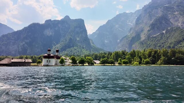 
Historic Saint Bartholomew Church Beside Austrian Alpine Lake

Historic Saint Bartholomew church beside alpine lake surrounded by towering mountains, Austria, 11 August 2026.

