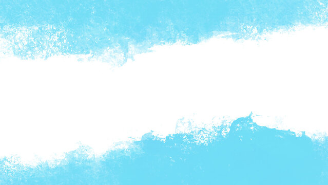 Cyan and pink watercolor frame border element overlay on transparent. PNG design element for vibrant tropical themes, summer banners, and modern art.
