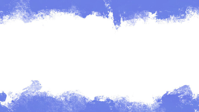 Soft cornflower blue grunge top and bottom frame border element. PNG design element for elegant modern headers, creative banners, and soft layouts.
