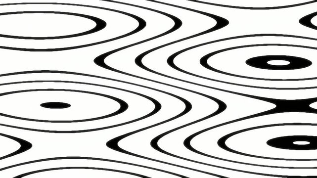 Black and white minimalist topographical line pattern background